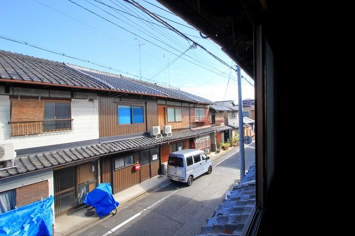 2階から見る前面道路