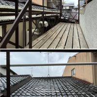 京都市北区紫野上野町80の賃貸物件/南からの陽がたっぷり当たるバルコニー（北側には隣家）
