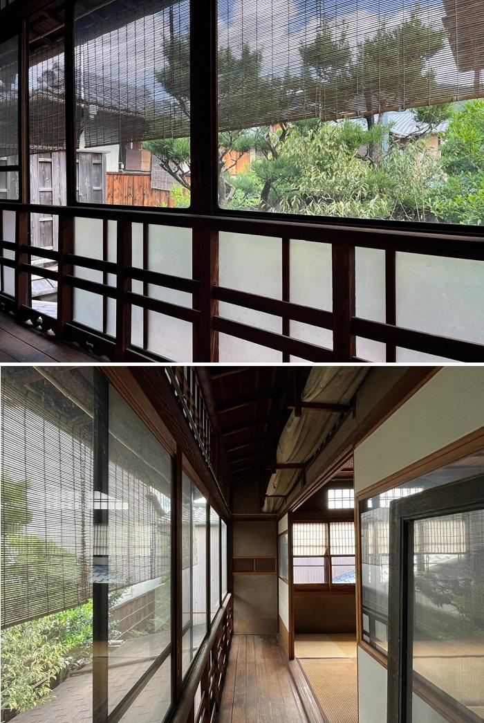 京都市東山区下河原通高台寺門前下河原町の売買物件/2階東側｜縁側は大正硝子