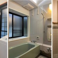 京都市左京区吉田中大路町の売買物件/1階奥にある水回り。それぞれそのまま利用しても良さそう。