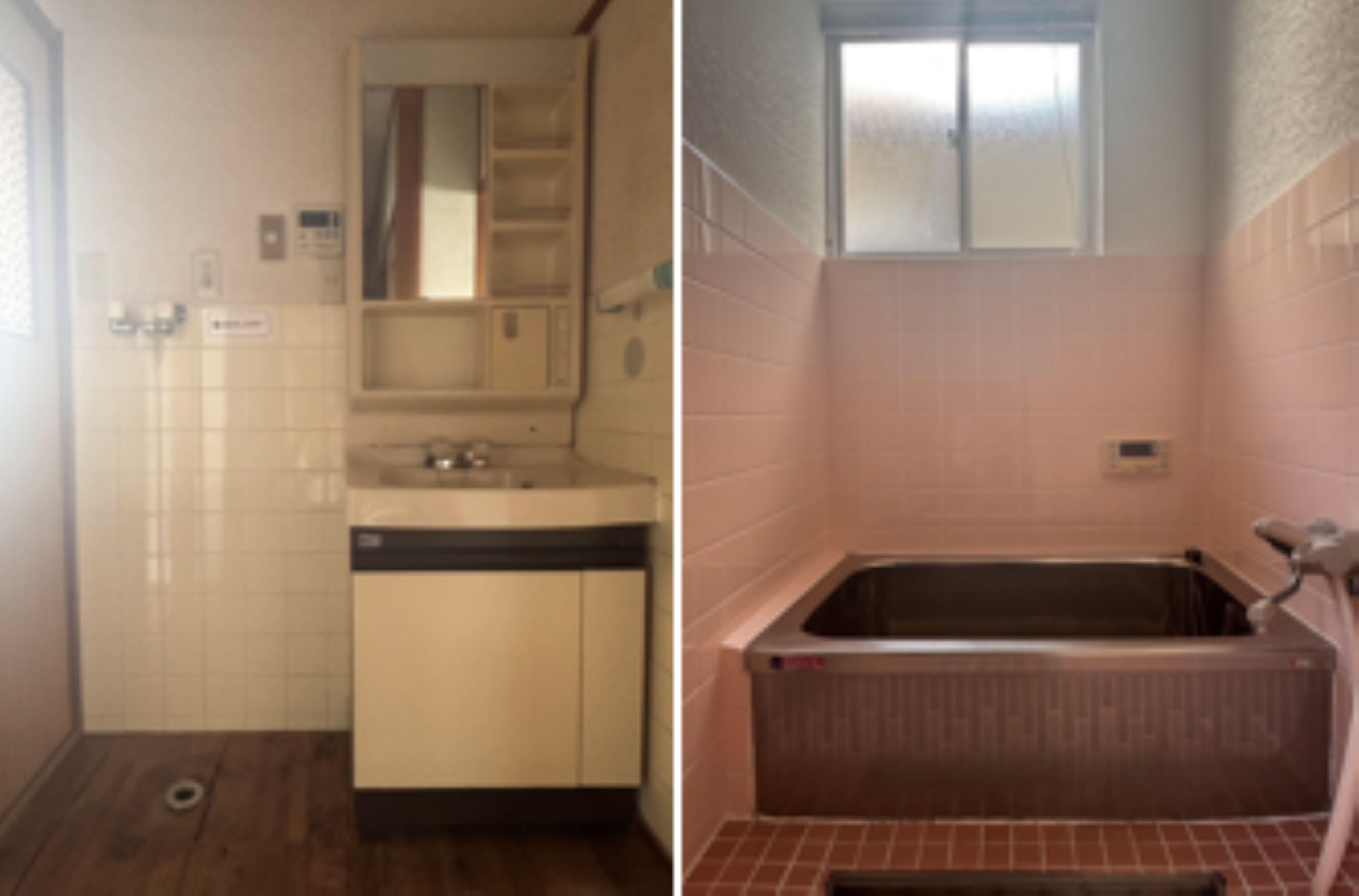 京都市北区小山東玄以町8番4の売買物件/1F｜洗面やお風呂も、この機会に手を入れたいところ。