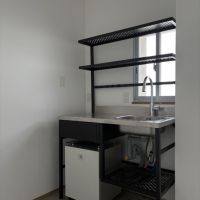 京都市下京区朱雀宝蔵町27-2の賃貸物件/ミニキッチンの下にある冷蔵庫は撤去されます。