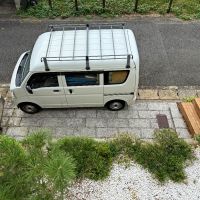 京都市左京区上高野西明寺山33ー10の売買物件/駐車スペース。軽バンだとこのサイズ感。乗用車でも慣れたら停めることはできそうです