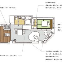 京都市右京区嵯峨中通町13-36の賃貸物件/【301】デザイン：藤原 麻里菜氏（ムダヅクリコンテンツクリエイター）、コンセプトは「生活と創作がポジティブに作用する時間」