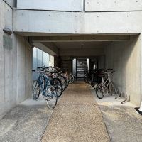 京都市左京区北白川西町77-3の賃貸物件/エントランスアプローチには整然と自転車置き場が。整頓されていて好感が持てます