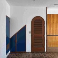 京都市北区紫竹西桃ノ本町５の賃貸物件/扉が個性的でアクセントに