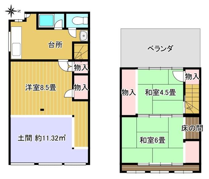 京都市北区紫竹西桃ノ本町５の賃貸物件