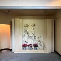 京都市北区紫竹上長目町25-1の売買物件/メインの玄関を開けるとインパクト大。間取図でいうとギャラリー部分。