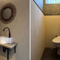 京都市北区紫野下⾨前町69-4の賃貸物件/1階│洗面台もトイレも、サロンのようなデザインで統一されています