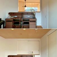 京都市北区紫竹上芝本町64の売買物件/母屋2階北側｜この様に吹き抜け側は開閉可能。