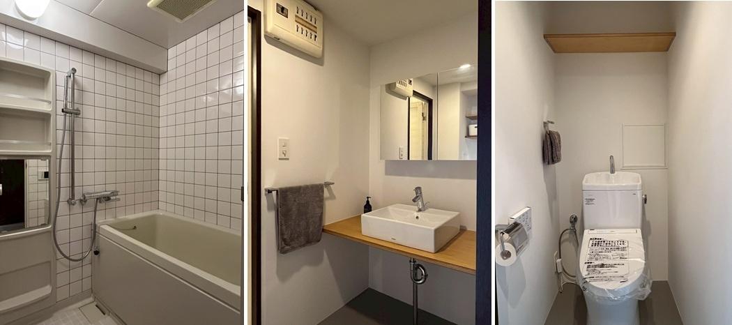 京都市右京区⻄院清⽔町12-1の売買物件/浴室は少し古いタイプ。