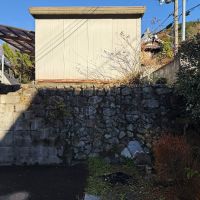 京都市左京区大原戸寺町191の売買物件/東の駐車場へはお手製のブロック階段で上がります