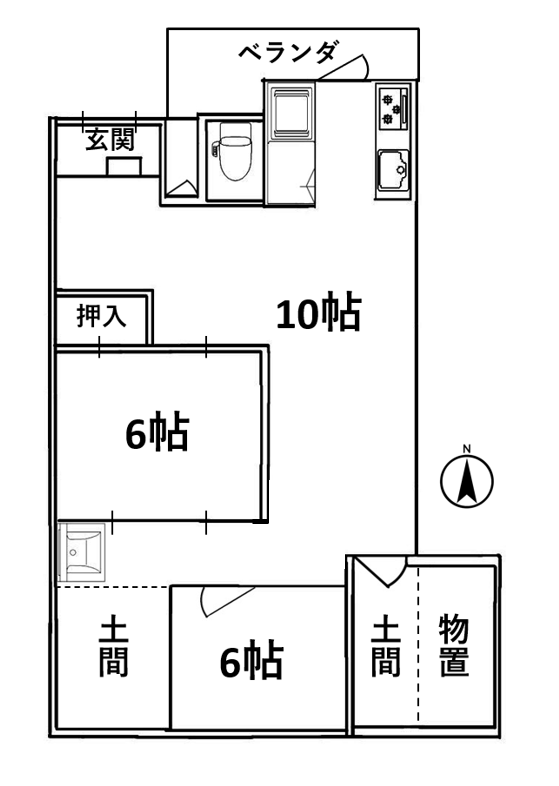 京都市北区紫竹上梅ノ木町2番地の賃貸物件