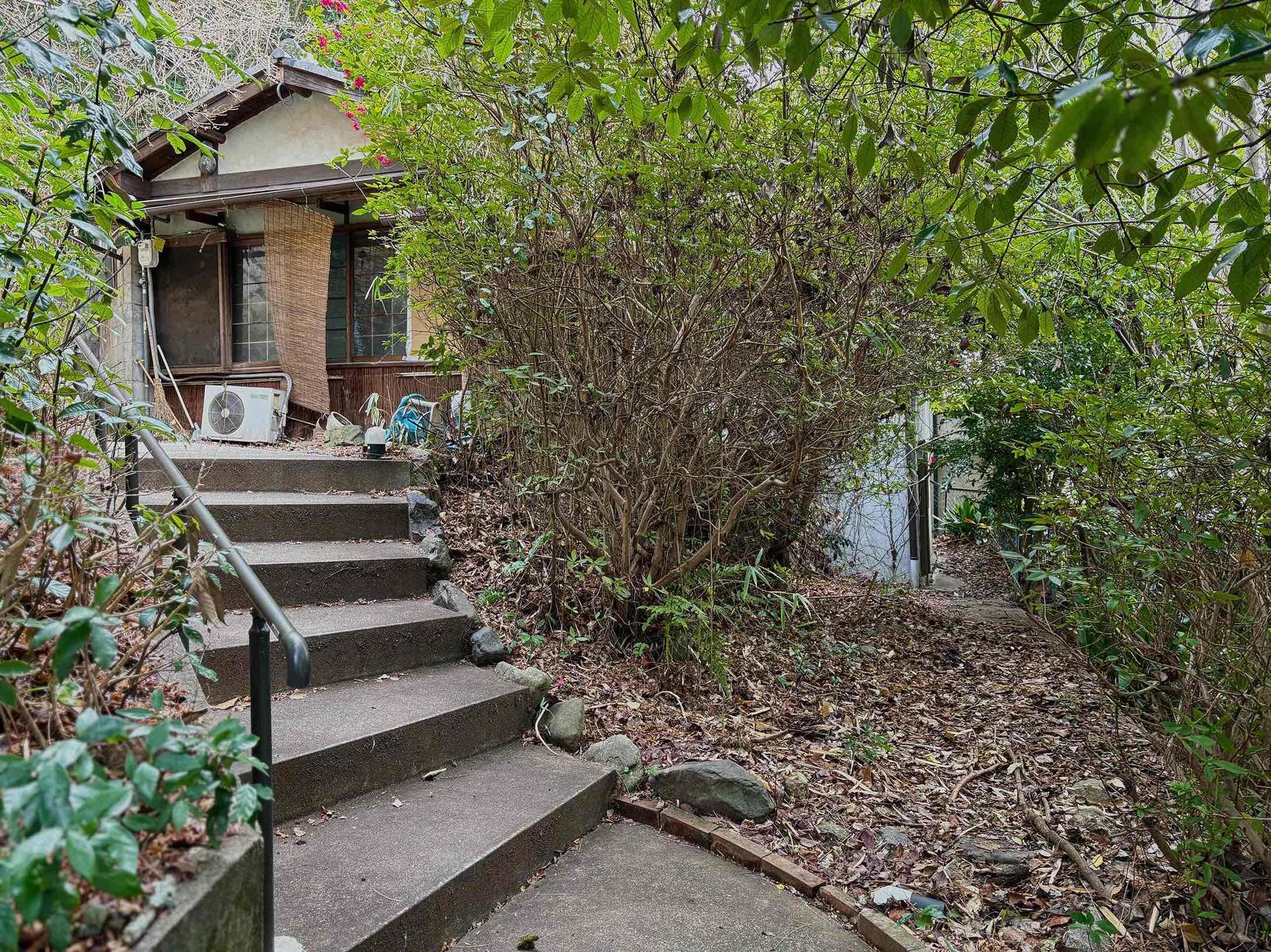 京都市左京区北白川山田町46の賃貸物件/緑に挟まれひっそりとしたアプローチは森の住人の特権