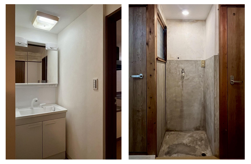 京都市下京区木屋町通六軒上る都市町151番地6の賃貸物件/洗面も新調されています。右は洗濯機置き場