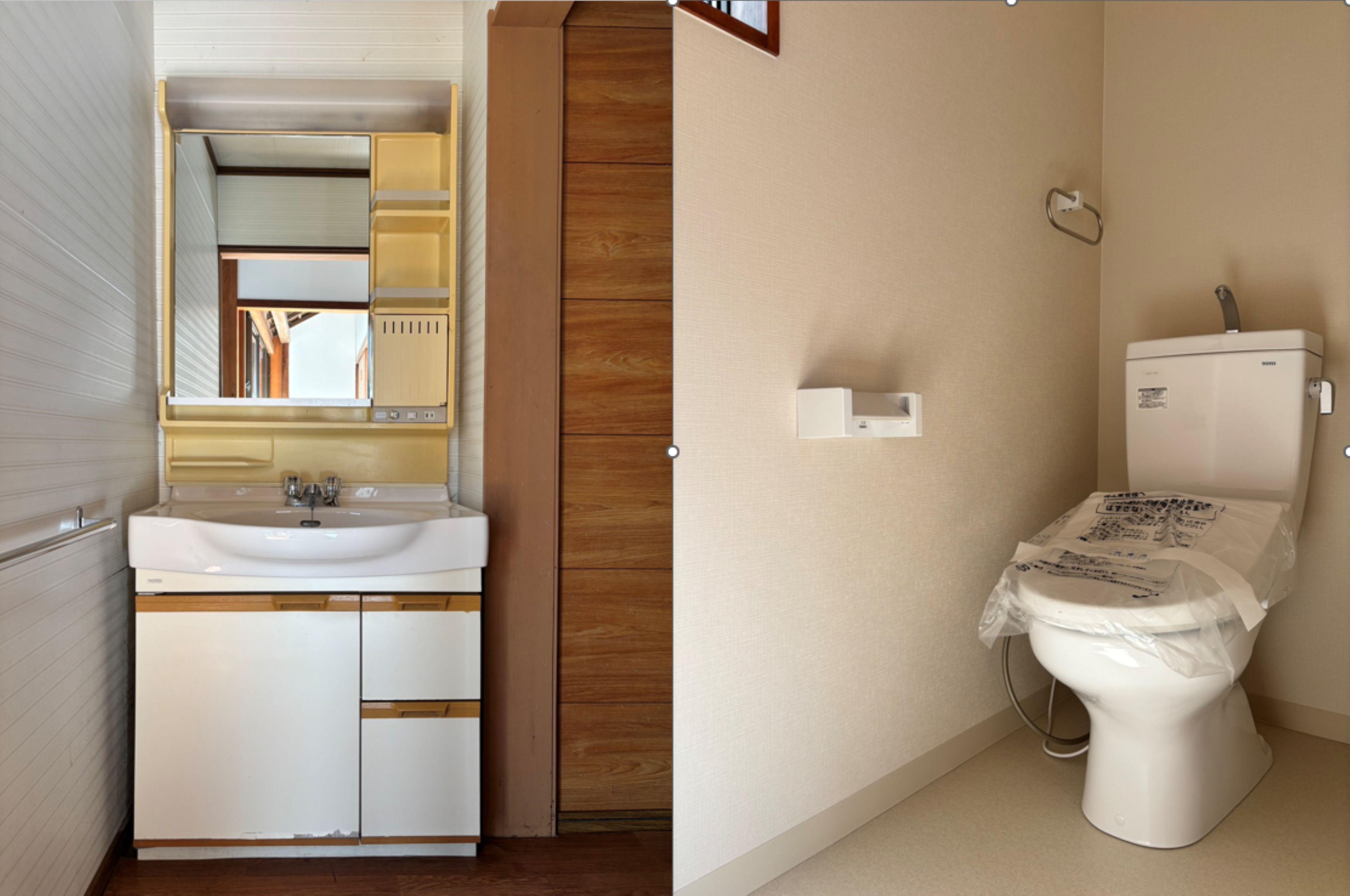 京都市左京区聖護院中町の賃貸物件/1F│洗面台・トイレ