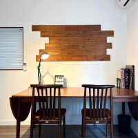 京都市北区紫竹高縄町の賃貸物件/2人並んで作業が出来るデスク。折りたたまれているので広げると便利