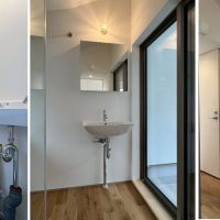 京都市左京区修学院檜峠町11-23の賃貸物件/C号室｜ここはガラス張りのシャワーブースのみ