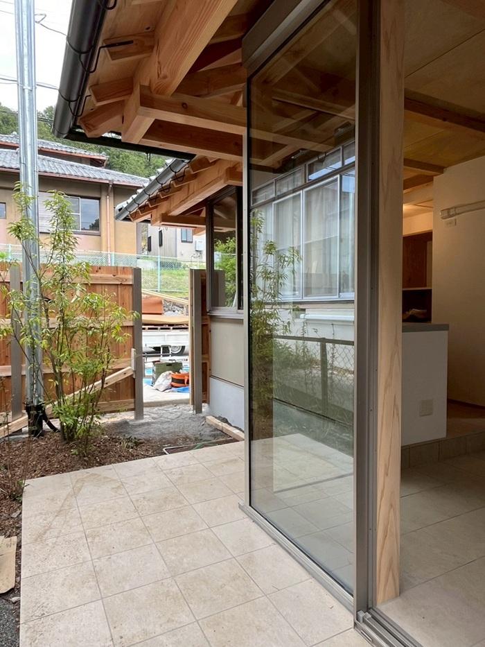 京都市左京区修学院檜峠町11-23の賃貸物件/D号室｜駐車場側から出入りできる扉を設置予定。駐輪はこの中にお願いします。