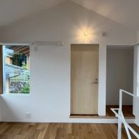 京都市左京区修学院檜峠町11-23の賃貸物件/D号室｜正面のドアがサニタリーで、右側は収納スペース