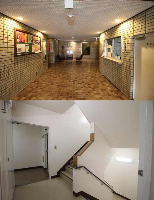レトロな共用部。