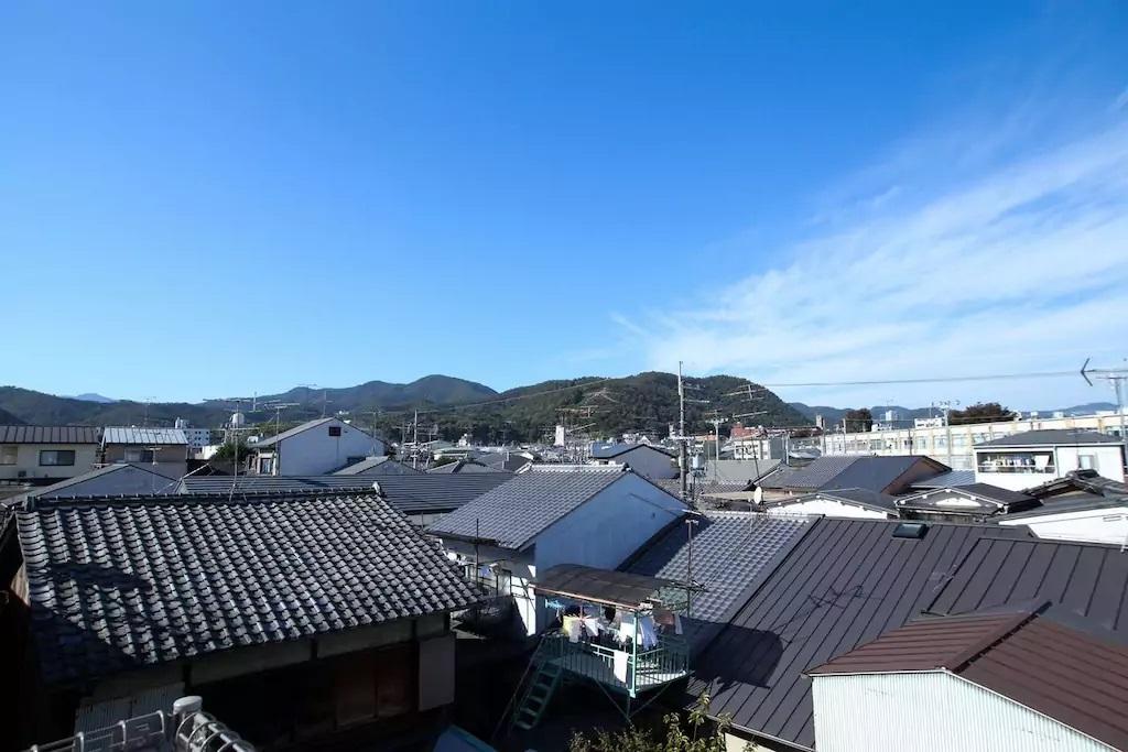 京都府京都市北区紫野上柏野町の売買物件/ルーフバルコニーから見る左大文字