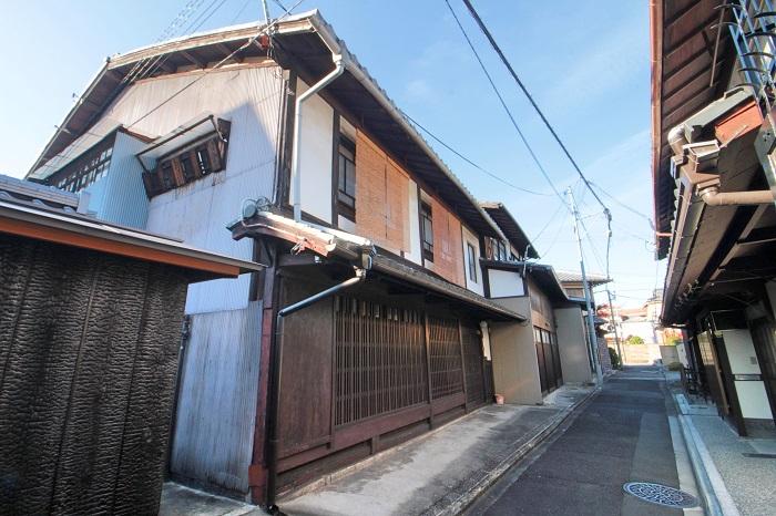 正面から。立派な京町家です