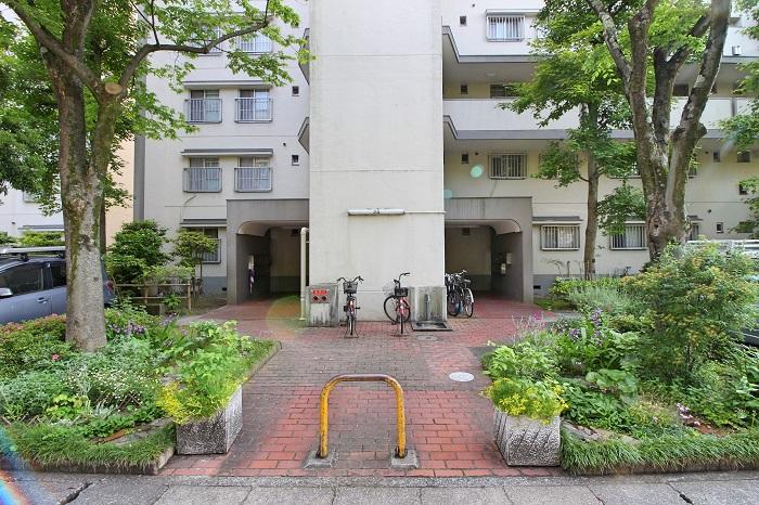 線対称になっている入口
