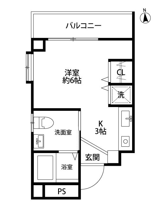 西側部屋間取り図