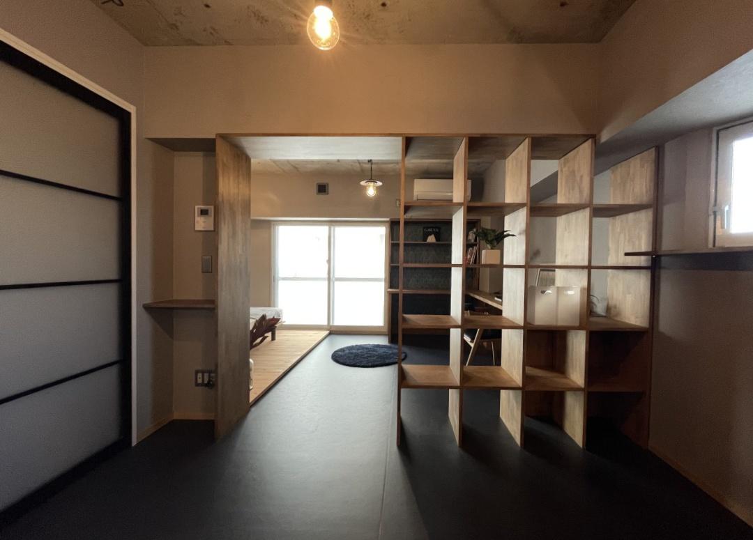 大阪市城東区中央1丁目の賃貸物件/キッチンからバルコニー側を見るとこんな感じ