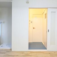 大阪府大阪市旭区太子橋３丁目の賃貸物件/キッチンから水回りにつながります。左手は洗濯パン。