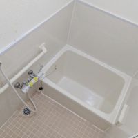 堺市東区日置荘原寺町の賃貸物件/浴室。混合水栓なので温水と水の微調整は不要です。