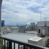 大阪府大阪市北区東天満2丁目の売買物件/バルコニーからは大阪城が見えます。