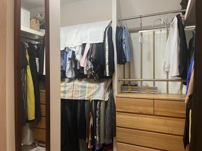 大阪府大阪市北区東天満2丁目の売買物件/好きな洋服を飾って、収納できます。