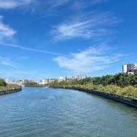 大阪府大阪市都島区網島町の賃貸物件/散歩のススメ③：川崎橋から見た大川。家から徒歩1分でこの景色。