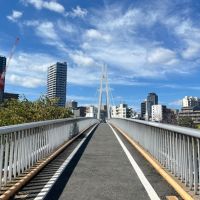 大阪府大阪市都島区網島町の賃貸物件/散歩のススメ③：川崎橋。歩行者と自転車のみが通れる橋です。 