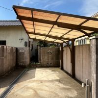 大阪府枚方市津田元町1丁目の賃貸物件/駐車場。裏庭に繋がります。