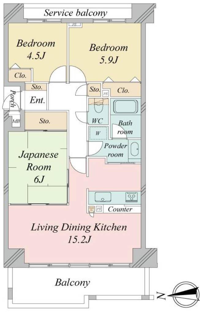大阪府吹田市春日の売買物件/シンプルな間取りはリノベーションのポテンシャル大!