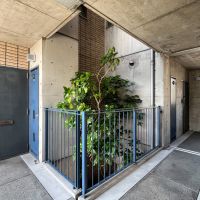 大阪市平野区長吉出戸3丁目の賃貸物件/4階の廊下。ここまで緑が!