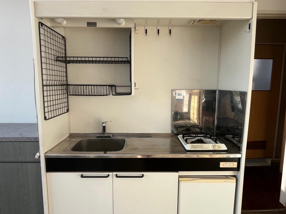 大阪府大阪市阿倍野区三明町の賃貸物件/キッチンのスペックはこちら。コンロは一口。