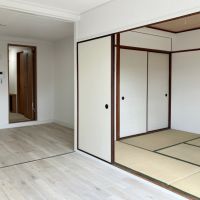 大阪府寝屋川市清水町の賃貸物件/建具の仕切り具合によって、空間を好きな大きさで使えます。