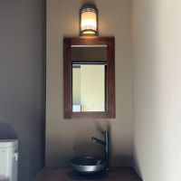 大阪府大阪市港区市岡元町１丁目の賃貸物件/洗面。レトロモダンなスタイル。