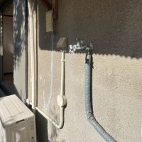 大阪市都島区大東町2丁目 の賃貸物件/洗濯機置き場も庭にあります。