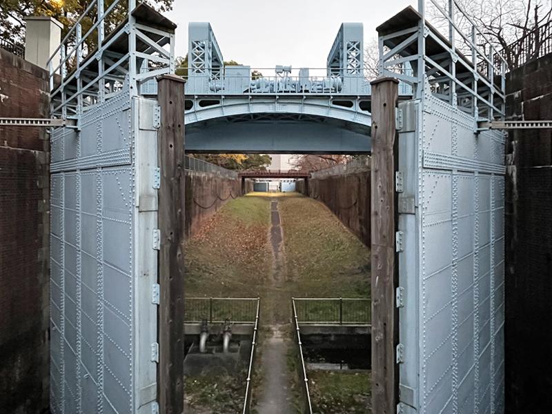 大阪市北区長柄東3丁目の賃貸物件/大迫力の旧毛馬第一閘門