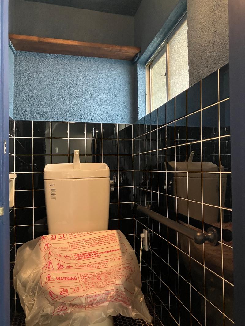 東大阪市小若江1の賃貸物件/右はトイレ。タイルが可愛い。