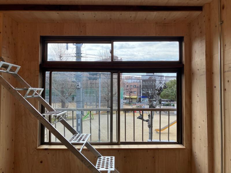 大阪市港区八幡屋1丁目の賃貸物件/公園がよく見えます。