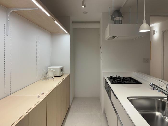 大阪府大阪市北区天神橋3丁目の売買物件/食器洗い乾燥機付きキッチンスペース。