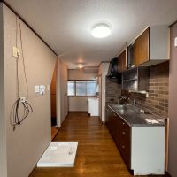 大阪市城東区東中浜１丁目の賃貸物件/洗濯機置き場はキッチン後ろ。