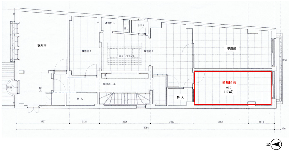 大阪市西区江戸堀1丁目の賃貸物件/間取り図。1~2人使いにちょうどいい広さ。