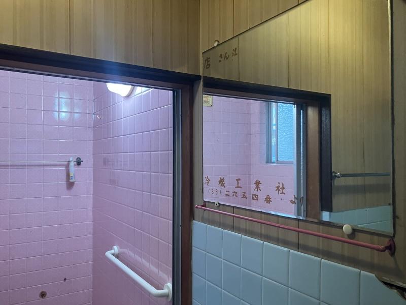 東大阪市東石切町２丁目の賃貸物件/脱衣スペースの鏡はどうやら贈り物。